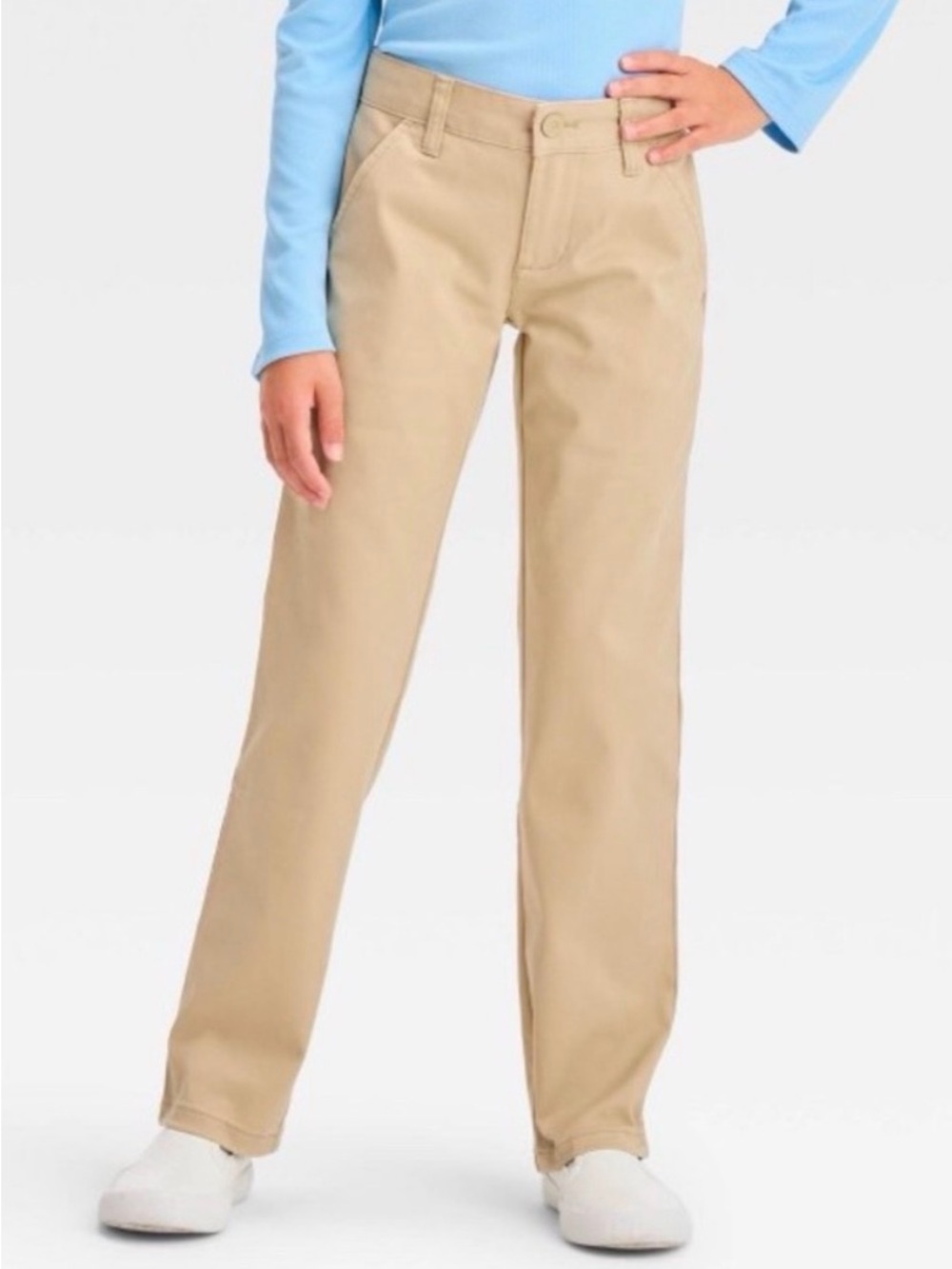 NWT Cat & Jack Girls School Uniform Straight Leg Pants